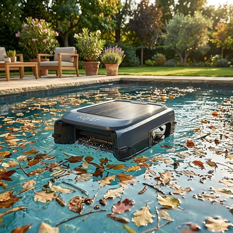 Aiper EcoSurfer P1 Solar-Powered Robotic Pool Surface Skimmer – Smart, Eco-Friendly Cleaning