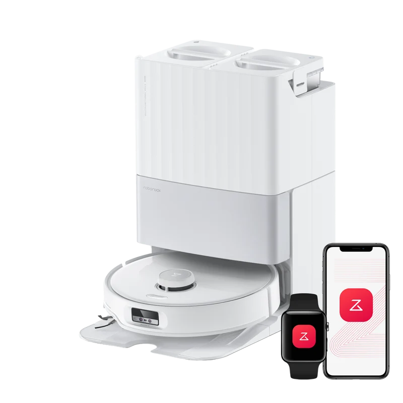 "Refurbished – 90% som ny" Roborock Qrevo Edge robotdammsugare och laddningsstation med flera funktioner 3.0 – Uppgraderad version av Qrevo Master