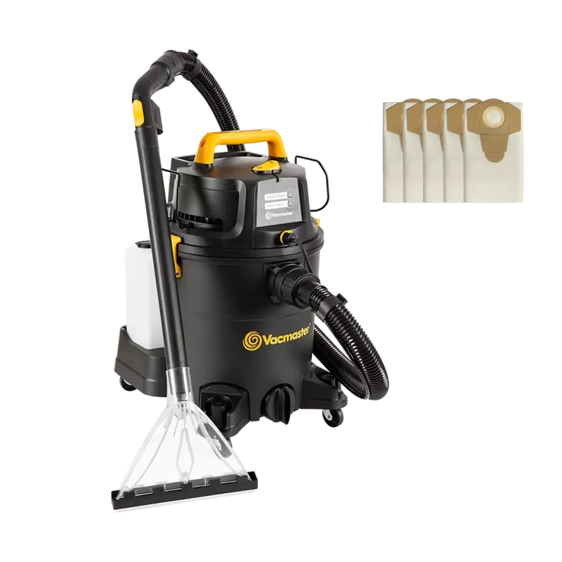 Vacmaster 1300W 23L 3-in-1 Bag Kit | Wet & Dry Vacuum Cleaner and Carpet Shampooer-with Spare Dust Bags X 5