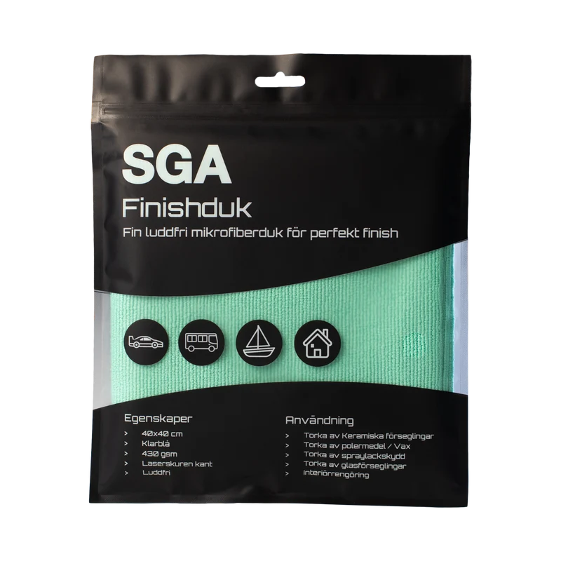 Mikrofiberduk SGA Finishduk, 1-pack 40x40 cm