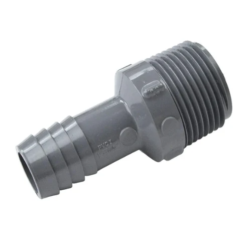 Schedule 40 PVC Reducing Male Adapter - 1.5" x 1.25" Insert x MPT (Grey) | 1436-212