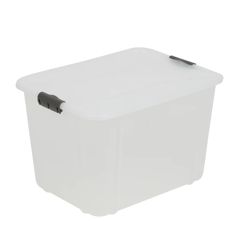 BranQ Velur 30L förvaringsbehållare med lock transparent