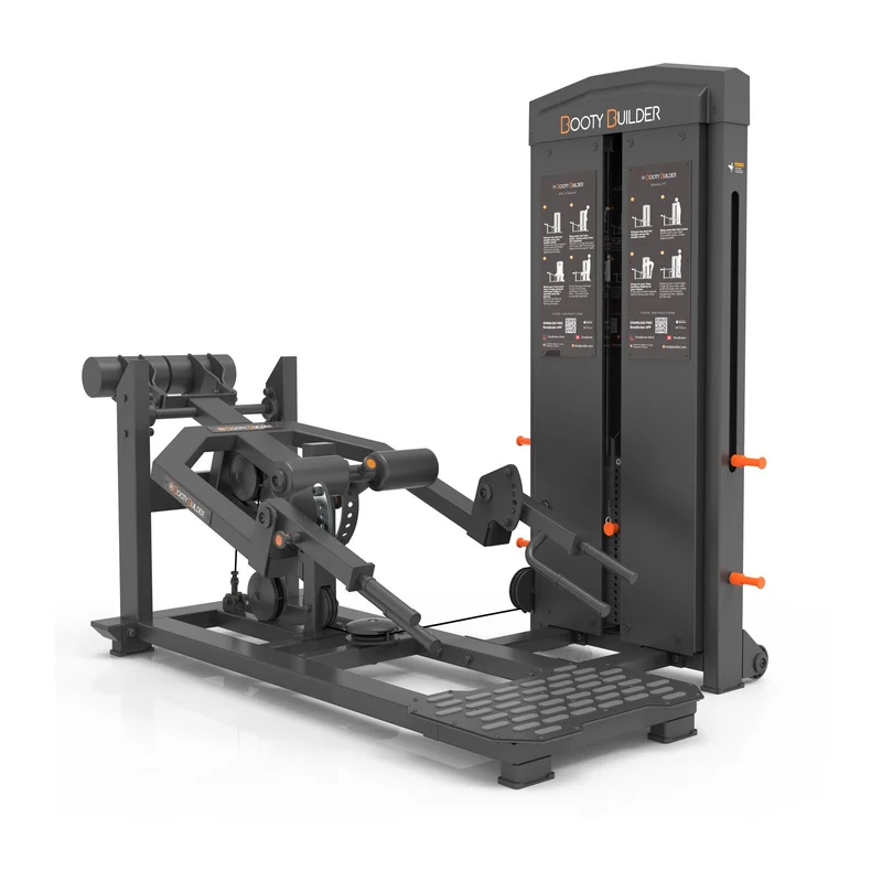 Booty Builder Split Squat & Deadlift, Stack loaded Strength training Machine Black