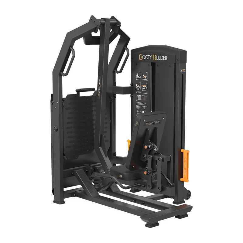 Booty Builder Pendulum Hip Press, Stack loaded Strength training Machine Black