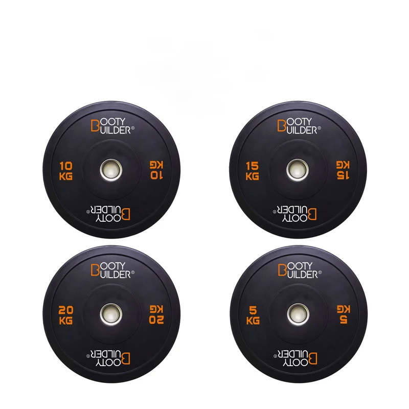 Booty Builder Bumper Plates - Set Strength training Machines Black