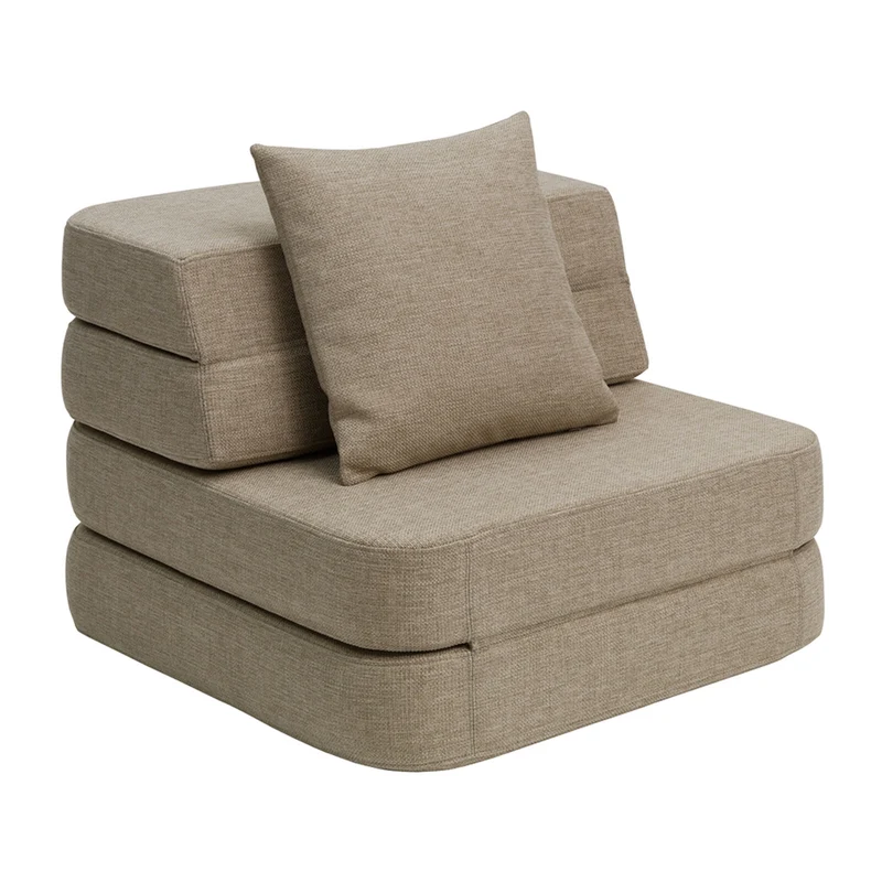 by KlipKlap 3 Fold Sofa Single Soft Sand