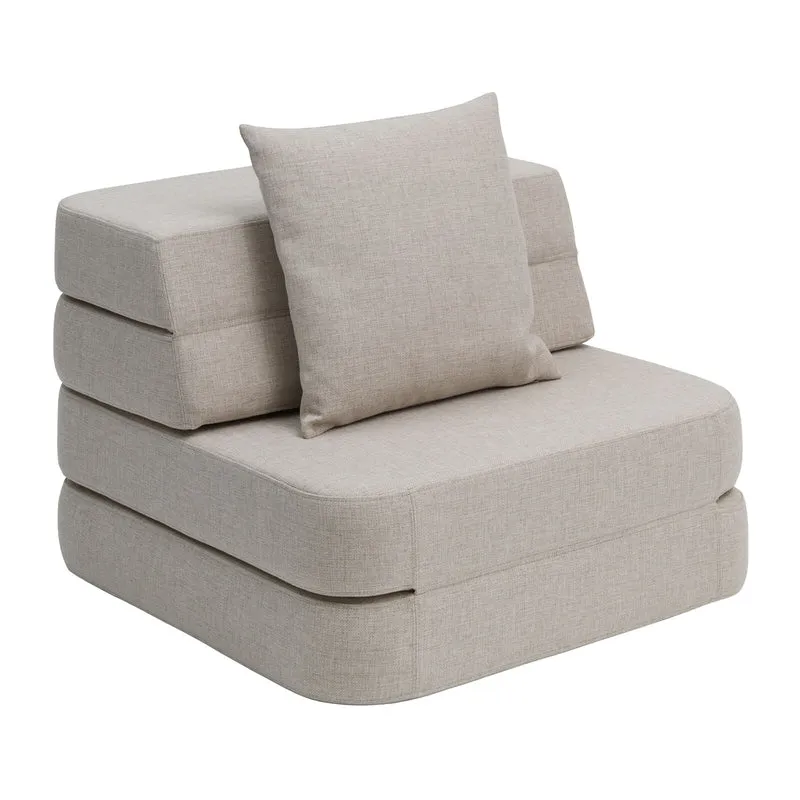 by KlipKlap 3 Fold Sofa Single Soft Beige