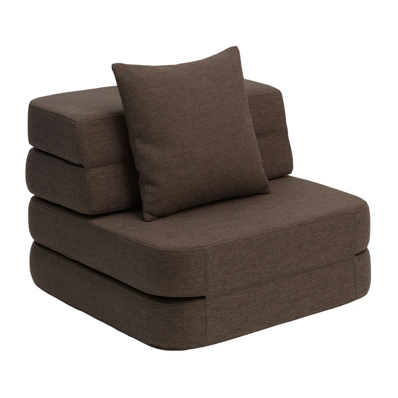 by KlipKlap 3 Fold Sofa Single Brown