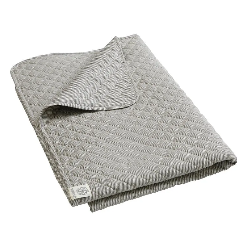 By KlipKlap Bed Blanket Emil Stripe Steel Grey
