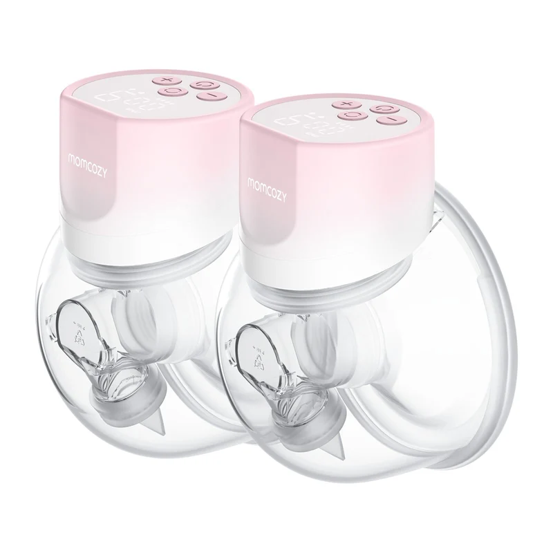 Momcozy S12 Pro+ Double Pack Wearable Breast Pump Pink