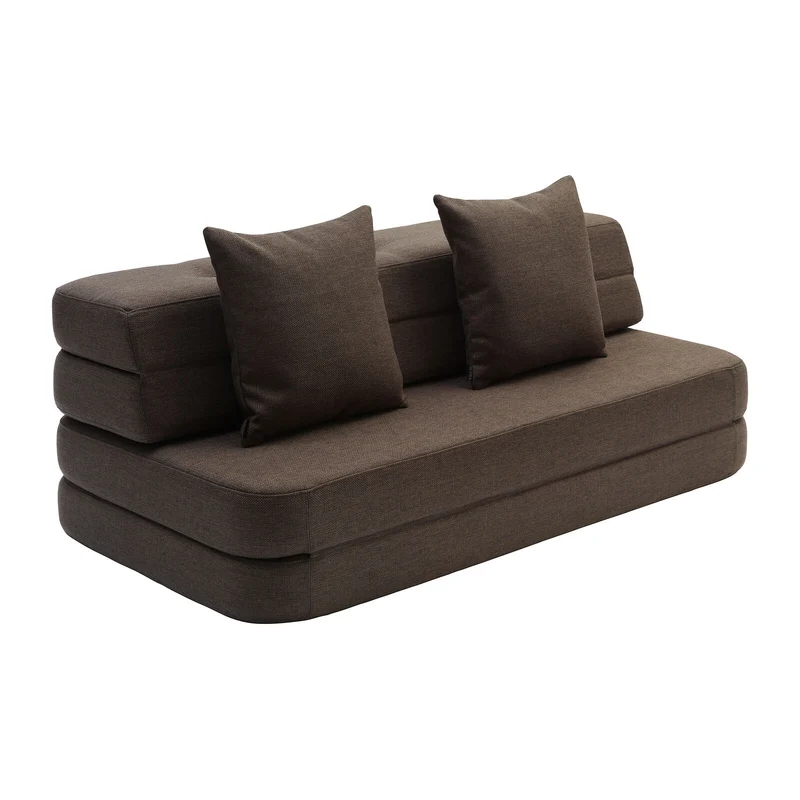 by KlipKlap 3 Fold Sofa XL Soft 140 cm Brown