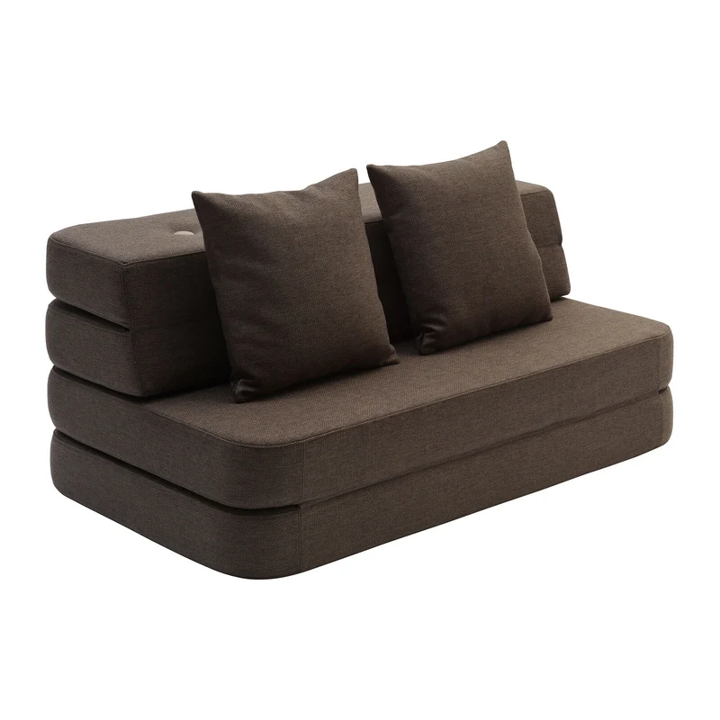 by KlipKlap 3 Fold Sofa 120 cm Brown