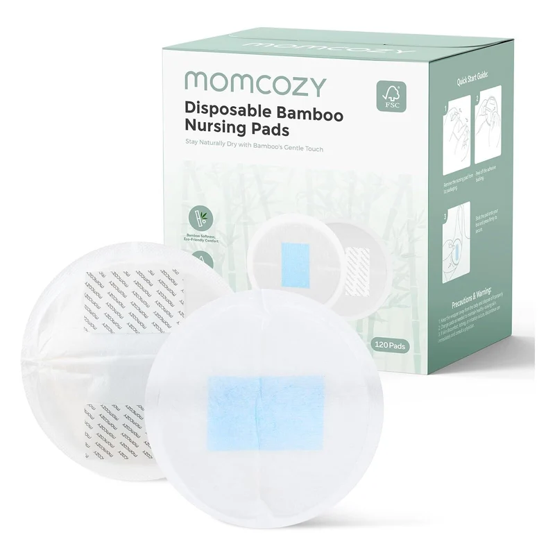Momcozy Bamboo Fiber Disposable - 120 Count Nursing Pad