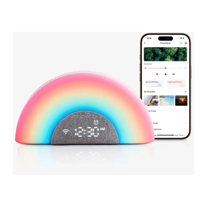 Momcozy Rainbow White Noise Baby Sound Machine Grey