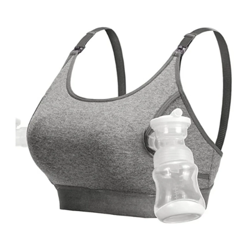 Momcozy YN08 M Hands-Free Pumping Bra Grey