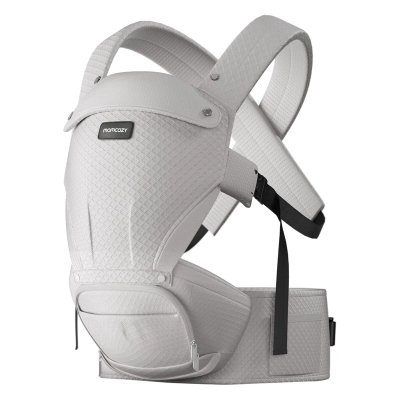 Momcozy Baby Carrier Air Mesh Hip Seat Carrier Grey