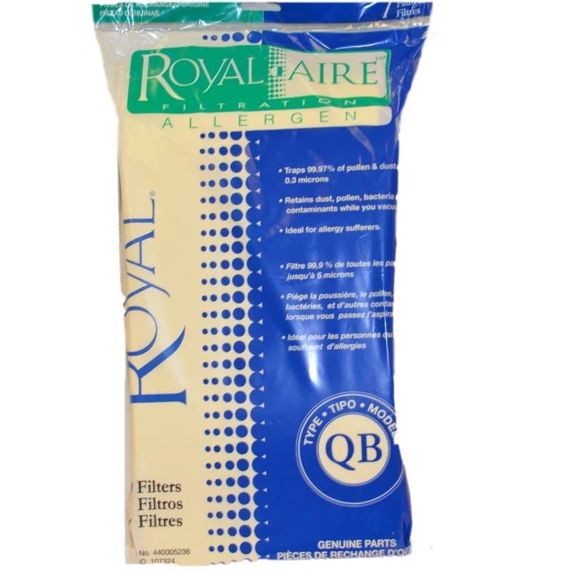 Royal Aire Type QB Upright Vacuum Cleaner Paper Bags 440005236, AR10022 - 7 Bags