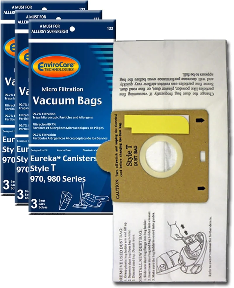 Eureka Style T Vacuum Bags (9 Pack) By Envirocare