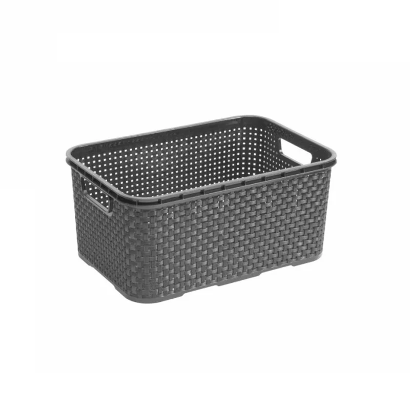 BranQ Universal Rotting Basket - Hemma viktig Storlek S: 7 l plast - Antracit - 28,5 x 19,5 x 12,9 cm
