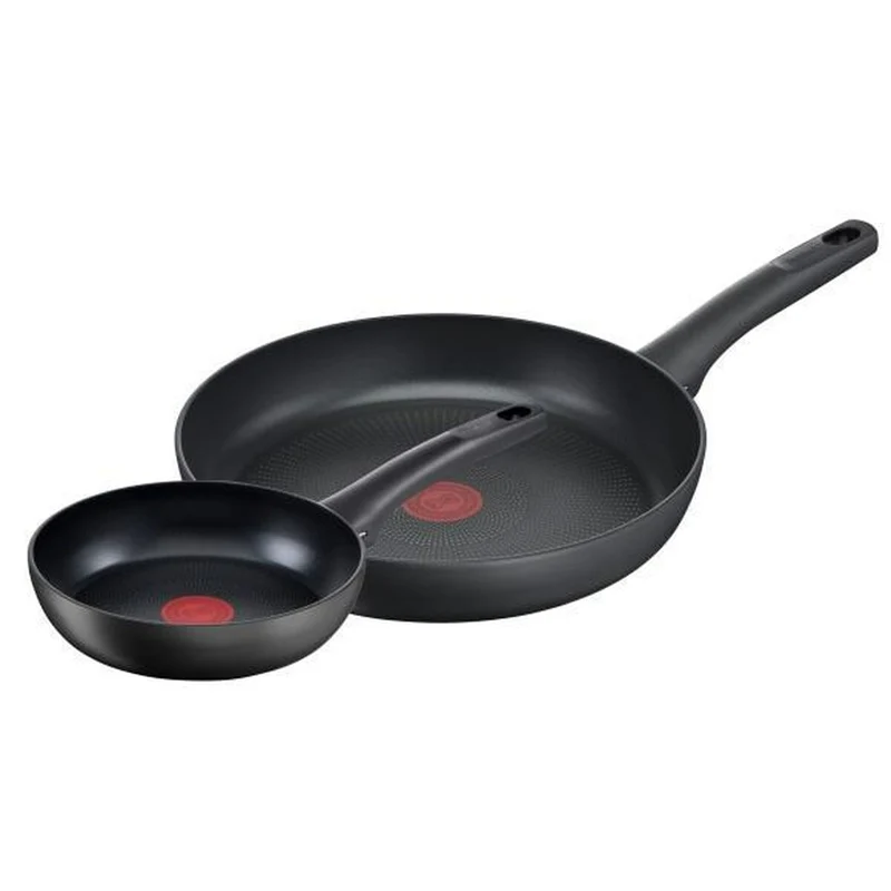 Set of Frying Pans Tefal G26890 Black Aluminium (2 Units)