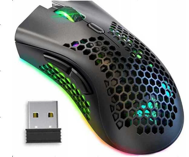 2,4 GHz spelmus med RGB-ljus och justerbar DPI