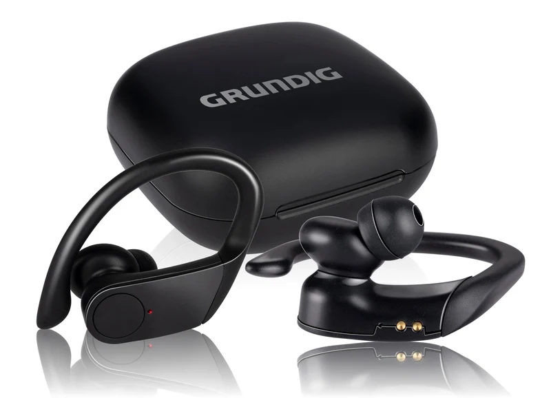 Grundig trådlösa Bluetooth-sporthörlurar med lång batteritid