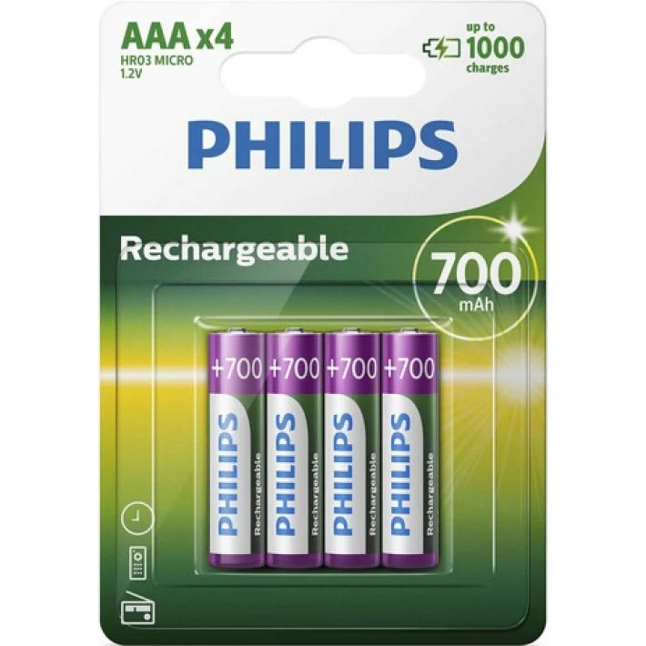 Phillips uppladdningsbara batterier