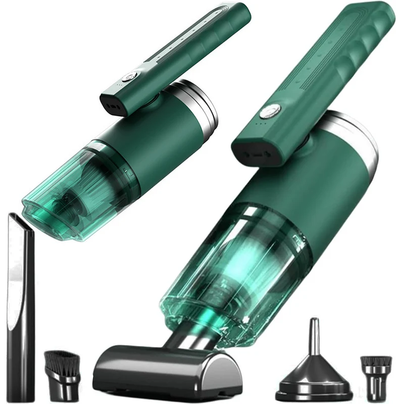 Sladdlös Handdammsugare för Bil & Hem 120W – Kraftfull Minidammsugare med Blåsfunktion