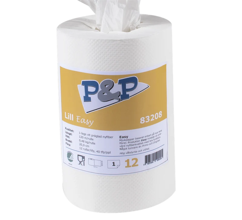 Lilltork P&P Easy Vit, 1-lag, 120m/rl