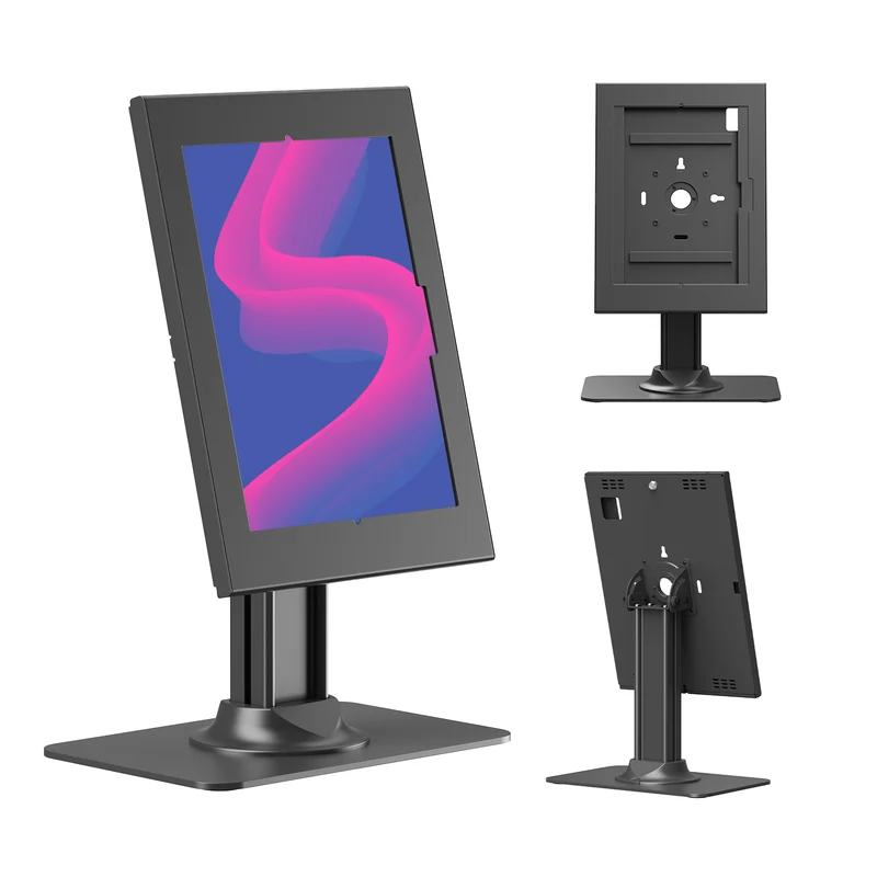 Maclean-hållare för surfplatta med lås. 12,4–13 tum, iPad Air/Pro, Samsung Tab S10+/S9+/S8+/S7+, 257 × 350 × 22 mm, MC-958 B