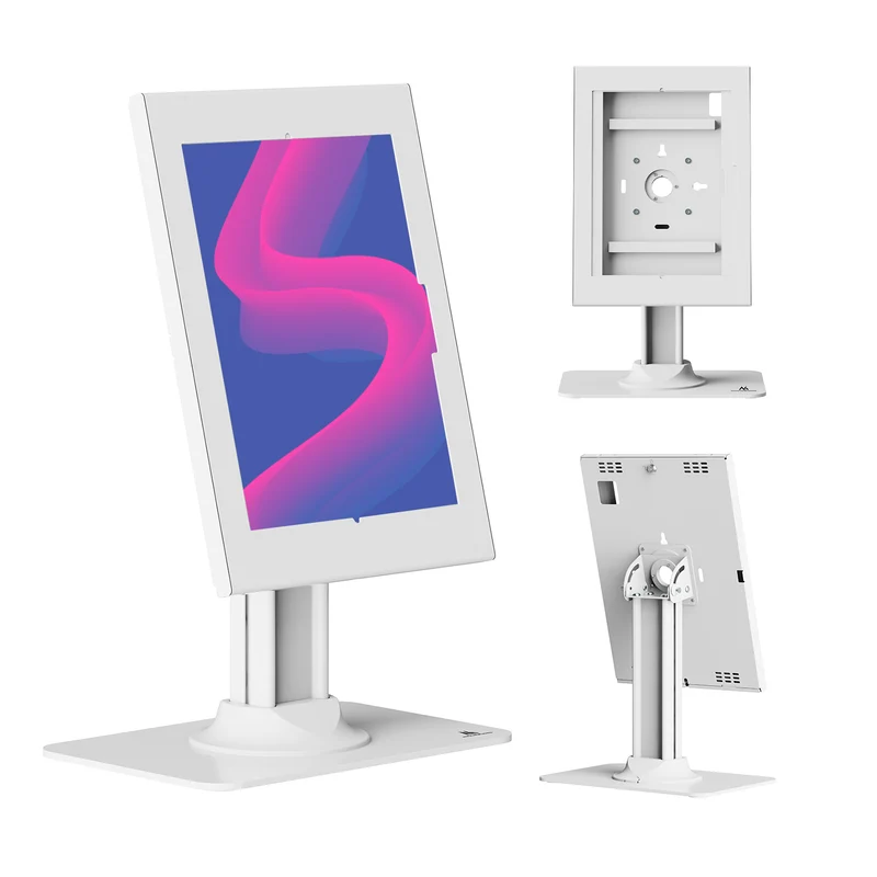 Maclean-hållare för surfplatta, med lås, 12,4–13 tum, iPad Air/Pro, Samsung Tab S10+/S9+/S8+/S7+, 257 × 350 × 22 mm, MC-958 W
