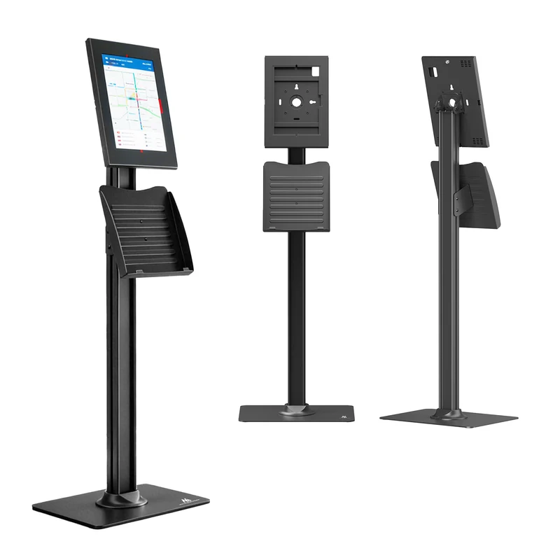 Maclean-reklamhållare för surfplatta, med lås, 10,9–11 tum, iPad Air/Pro, Samsung Tab A- och S-serien, 220 × 323 × 22 mm, MC-960 B