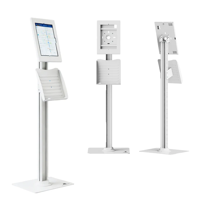 Maclean-hållare för surfplatta, med lås, 10,9–11 tum, iPad Air/Pro, Samsung Tab A- och S-serien, 220 × 323 × 22 mm, MC-960 W