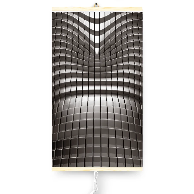 Infraröd värmare - flexibel värmepanel 430W TRIO mönster 7 abstrakt, mått 100x57cm med regulator