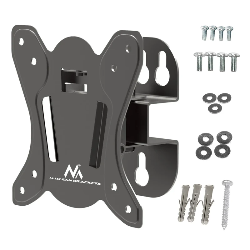 Maclean-fäste för TV eller bildskärm, max. VESA 100x100, 13-32", 30kg, svart, MC-415