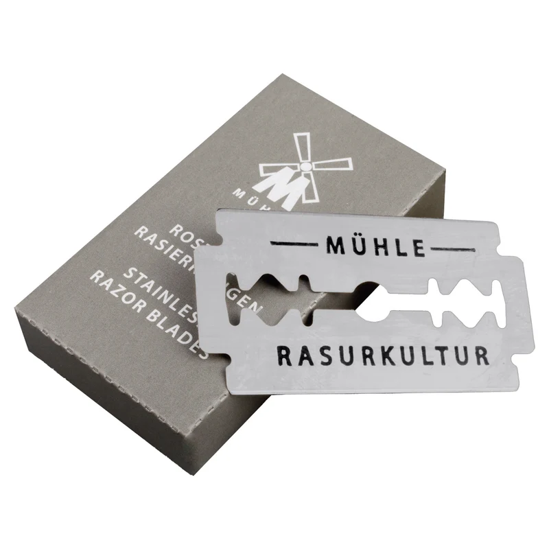 MÜHLE rakblad, rostfritt stål, 10 st, medelskärpa, K1