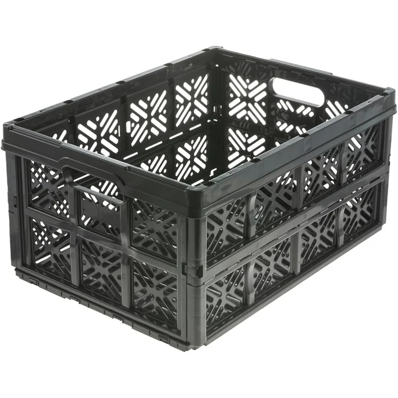 Keeeper Ida Folding Basket, 32L, Svart, Slitstark och lätt att rengöra