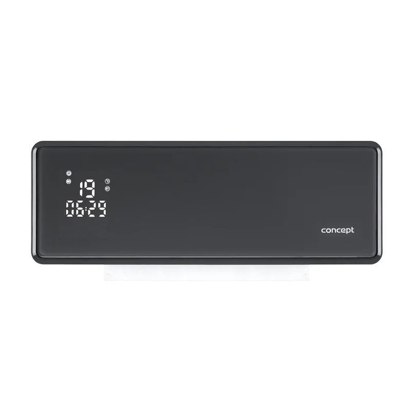 Concept keramisk värmare, väggmonterad, LED-display, timer, grå, QH4100