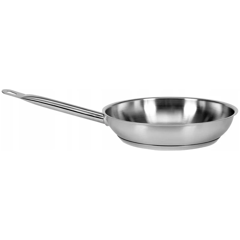 Professionell stekpanna Yato Gastro, för alla typer av spisar, av rostfritt stål, diameter 24 cm, volym 2,3 l, diskmaskinssäker, YG-00101