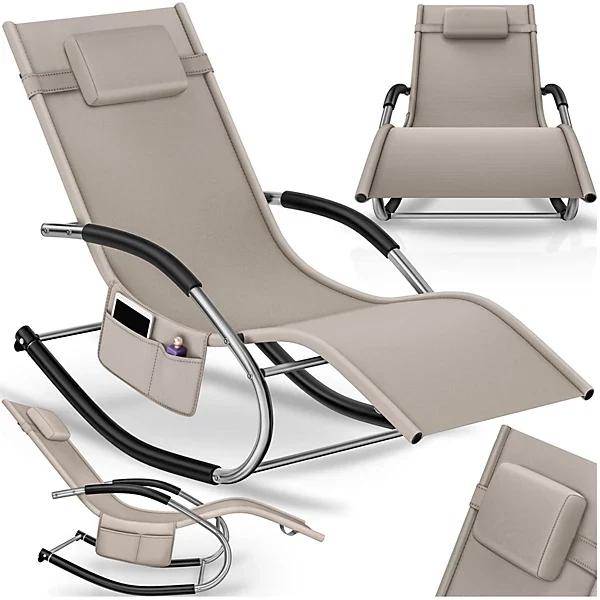Taya Sun Lounger with Modern Design, Beige