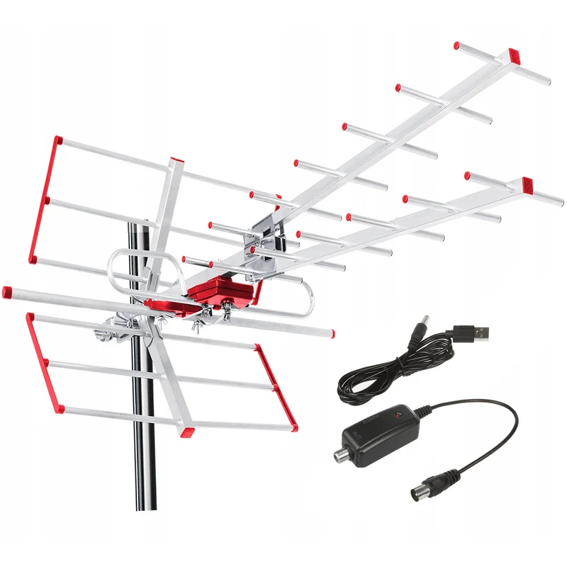 Riktad TV-antenn DVB-T MUX 8 + 5 V usb-adapter