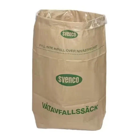 Papperssäck 125L med Plast 25st/fp