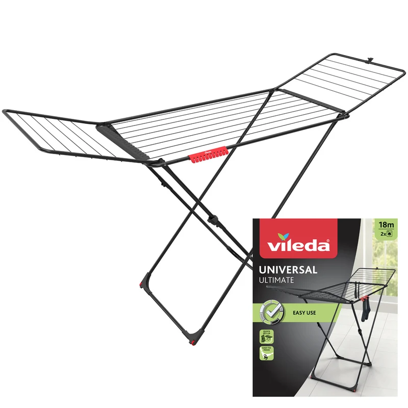 Vileda tvättork, torkyta 18m, svart, Universal Ultimate