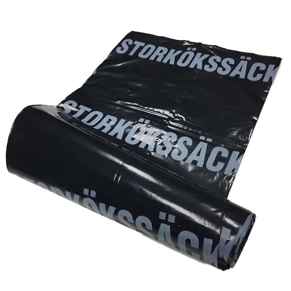 Matavfallssäck 125L Svart 15st/rl 6rl