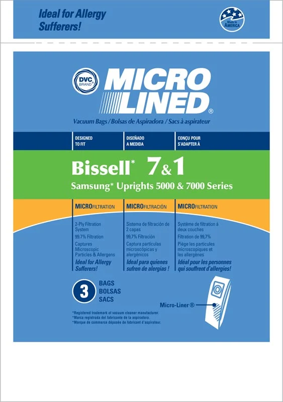 Bissell 3086 Style 1 Allergen Paper Vacuum Cleaner Bags - Generic - 3 pack
