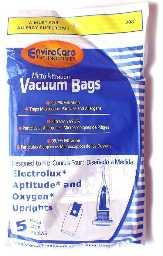 Electrolux Aptitude Upright Micro Filtration vacuum cleaner bag- Generic - 5 pack