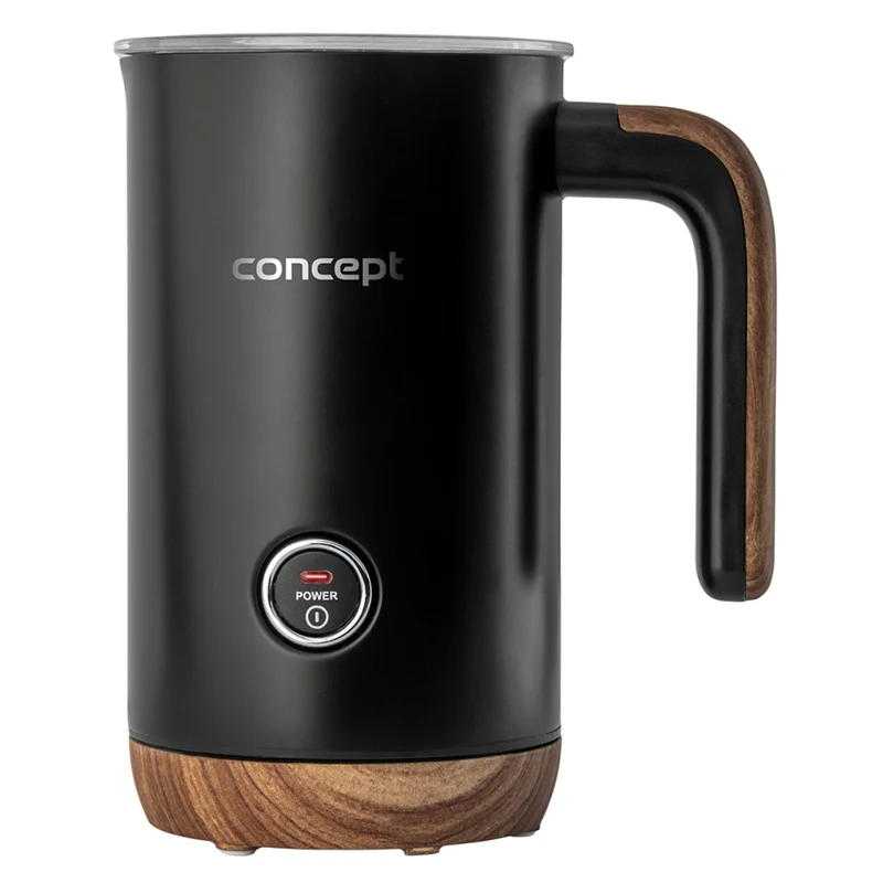 Concept Nordic NM4101 Mjölkskummare 500W Svart För Latte Cappuccino Frappe Varm Choklad 3 Lägen Rostfritt Stål