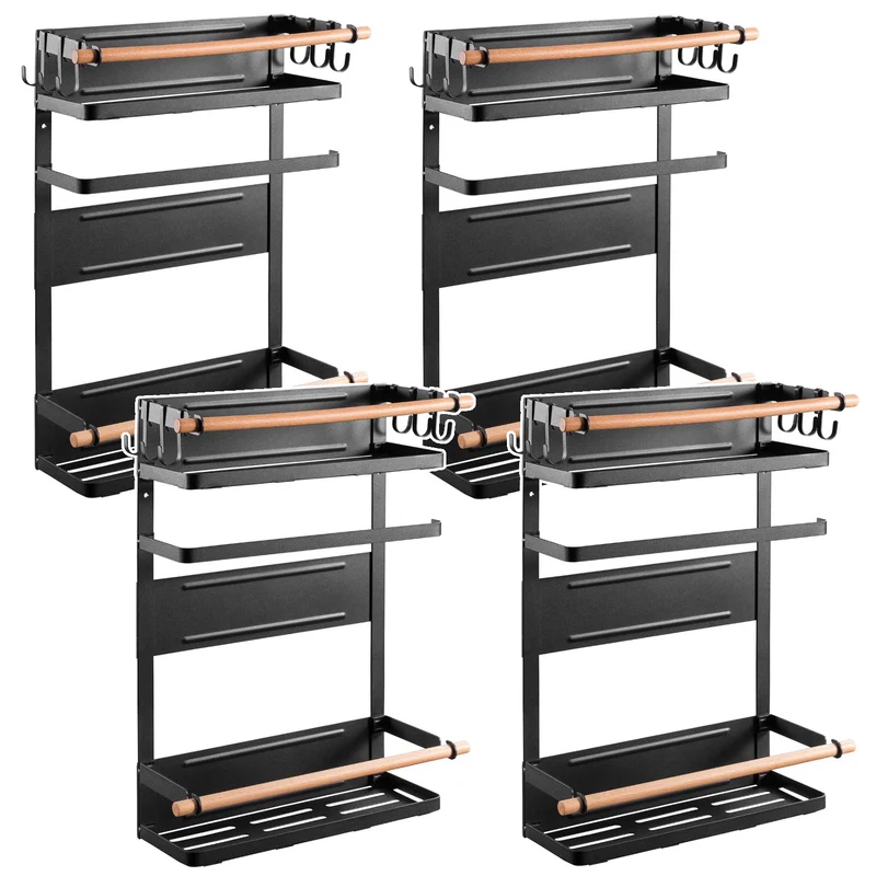 Maclean magnethylla för kylskåp/tvättmaskin, svart, max 12 kg, MC-910, 4 st
