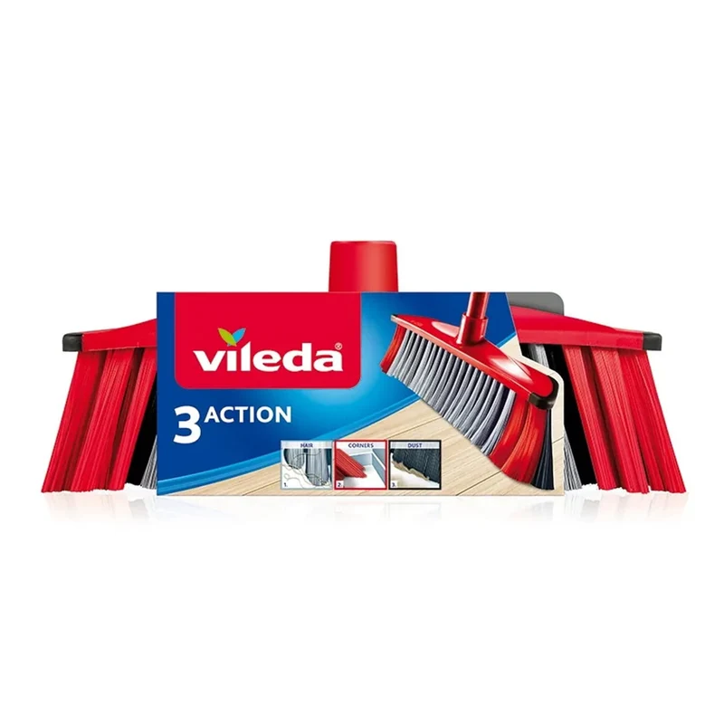 Borste med tre fibrer, utan handtag, Vileda 3-Action-patron