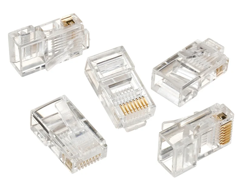 Högkvalitativa RJ45 8P8C 5e kabelpluggar Maclean MCTV-663 - 100 st.